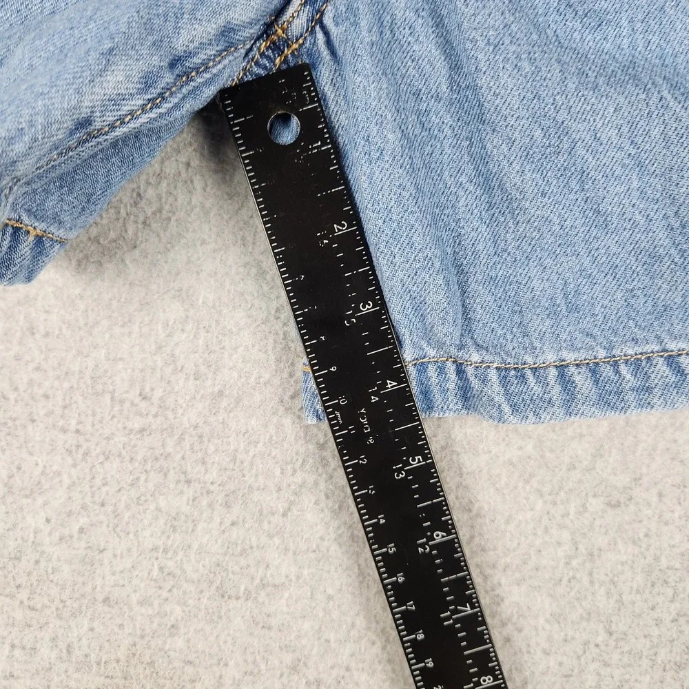 LOFT Jean Shorts Womens 0/25 Blue Denim Medium Wash High Waisted Relaxed Fit